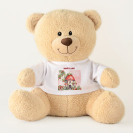 Oso de peluche personalizado de fresa y ratón