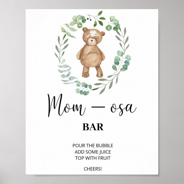 Oso de peluche \ Póster de Mon-osa bar (Frente)