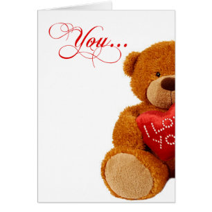 Oso de peluche romántico del cumpleaños - usted me