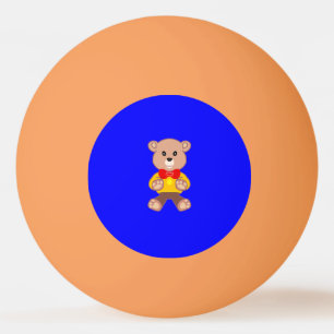 Oso de peluche suave en bolas de ping-pong azul