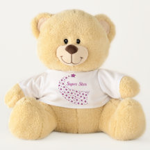 Oso de peluche superestrella rosa