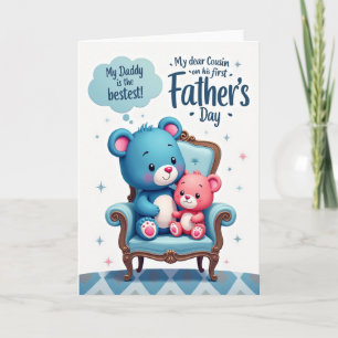 Oso de peluche tarjeta para el mejor papá