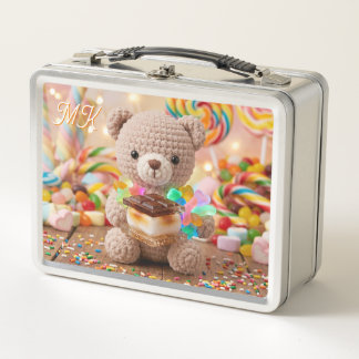 Oso de peluche tejido con S'more Personalizado