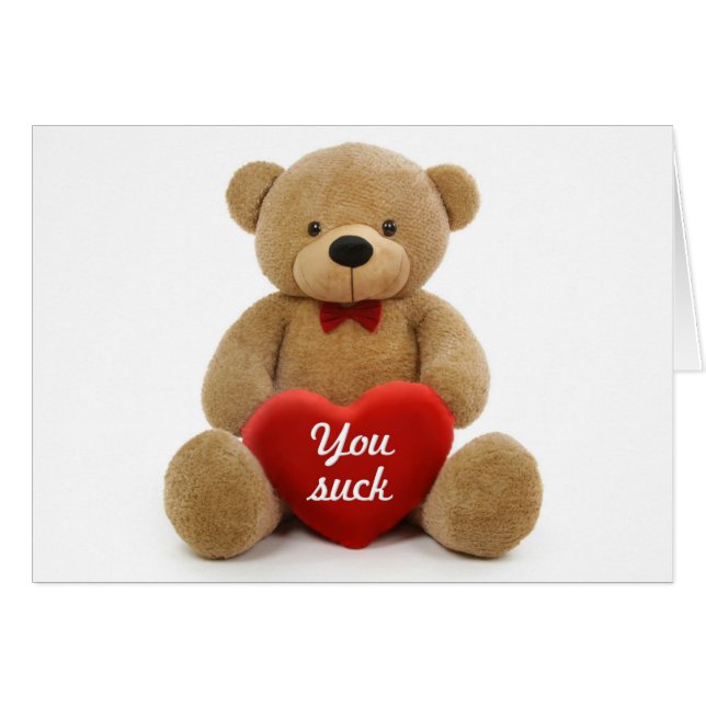 Oso de peluche "You Suck" (Anverso (Horizontal))