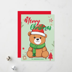 Oso DE SANTA lindo nombre de Navidad vacaciones Fa