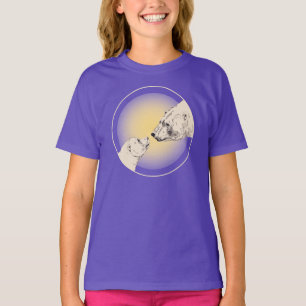 Oso de sudadera de oso polar con camiseta de niño