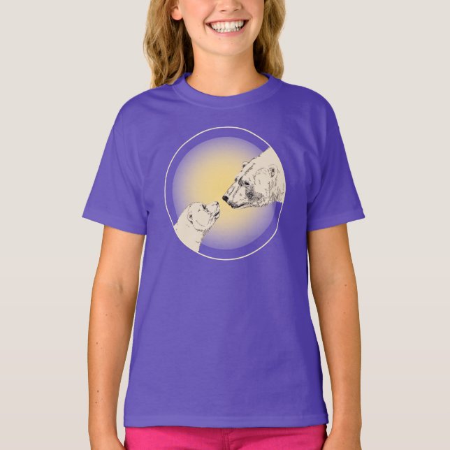 Oso de sudadera de oso polar con camiseta de niño (Anverso)