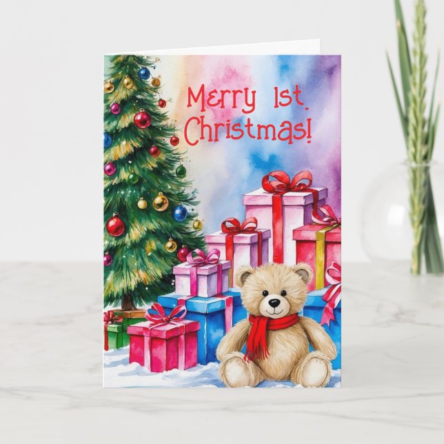 OSO DE TEDDÍA 1.ª. TARJETA DE navidades (Anverso)