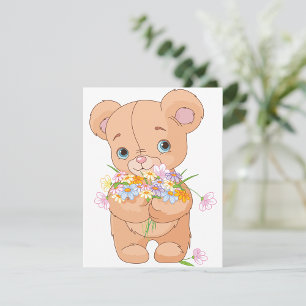 Oso De Teddy Con Invitaciones A Bouquet