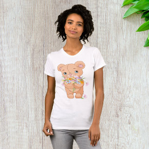 Oso De Teddy Con Una Camiseta Para Mujeres De Bouq