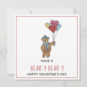 Oso de Teddy con una tarjeta de San Valentín Bouqu