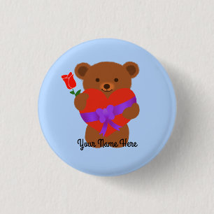 Oso De Teddy Cuerdo #1 Botón