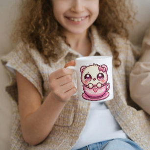 Oso de Teddy Kawaii en una copa