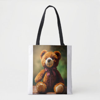 Oso de Teddy marrón adorable con bolsa de amarre