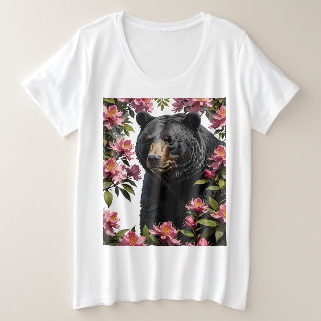 Oso de Virginia Occidental y Flores Rosas (Anverso del diseño)
