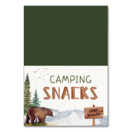 Oso de Woodland - Tarjeta Buffet de Rótulo para ap