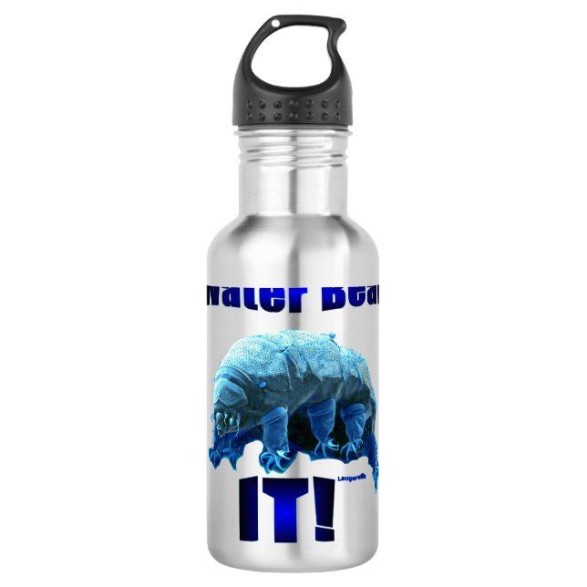¡Oso del agua él! Botella de agua (Anverso)