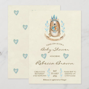oso del bosque del arbolado de la invitación de la