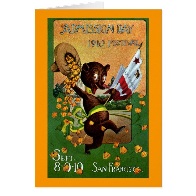 Oso del festival del día de admisión de California (Frente)