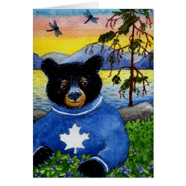 Oso dulce con arándanos en Canadá (Frente)
