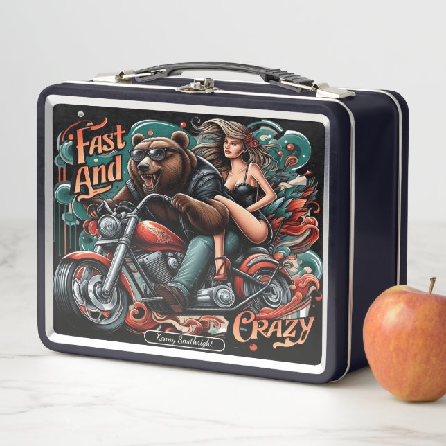 Oso en bicicleta con amigo (In situ)