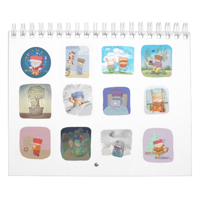 Oso en calendario del gorra 2016 (Tapa)
