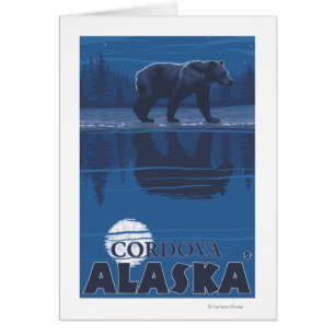 Oso en claro de luna - Cordova, Alaska