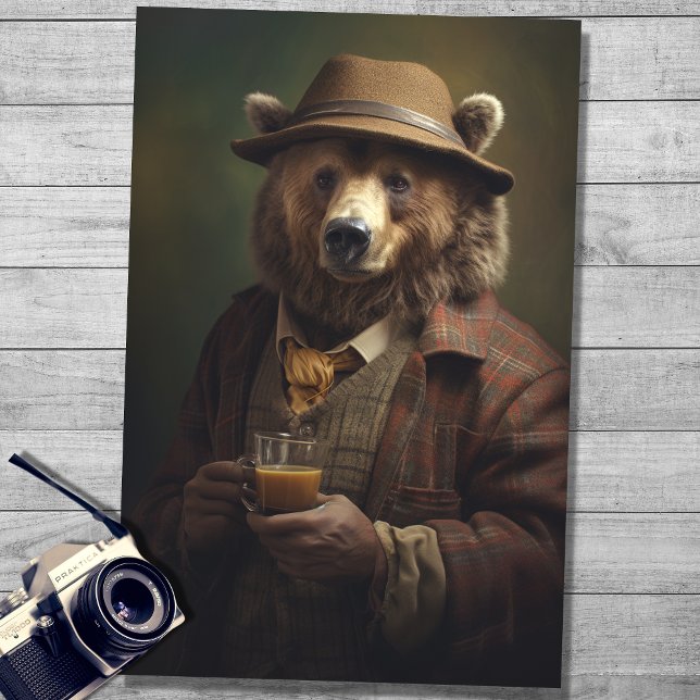 Oso en papel de desconfianza de ropa de caballero  (Subido por el creador)
