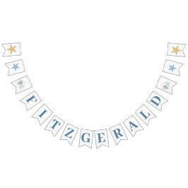 Oso en un cartel de Bunting Fiesta en globo