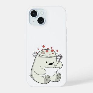 Oso enamorado leyendo - Funda para iPhone de dibuj