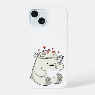 Oso enamorado leyendo - Funda para iPhone de dibuj