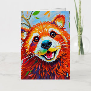 Oso Feliz Arte abstracto expresivo de animales