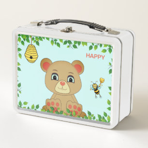 Oso Feliz y Abeja de Miel Adorables