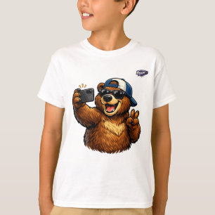 Oso genial con gafas de sol para niños camiseta si