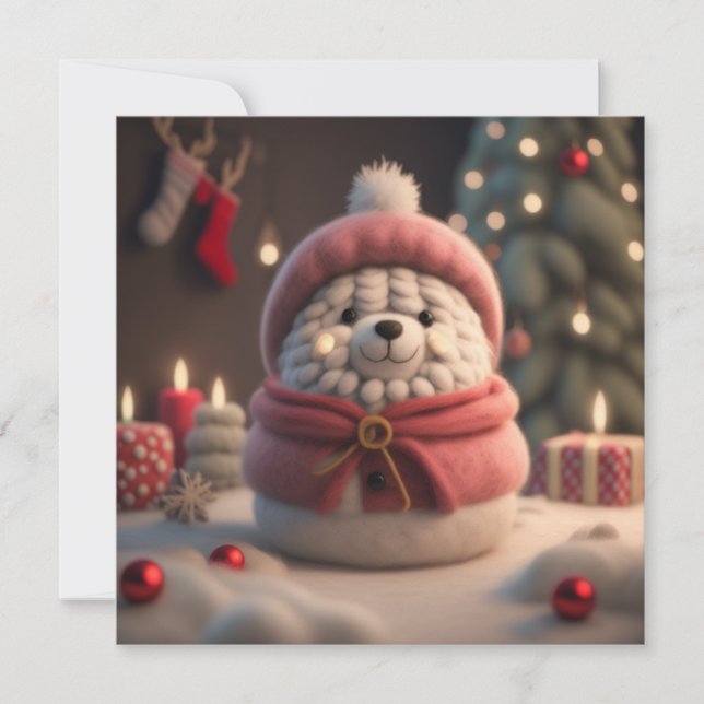 oso gracioso navidad (Anverso)