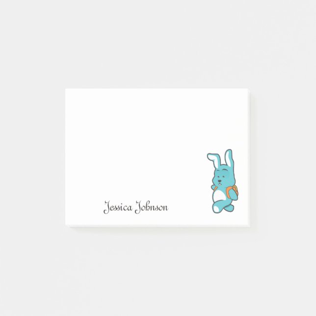 Oso gracioso personalizado con bloc de notas de bo (Anverso)