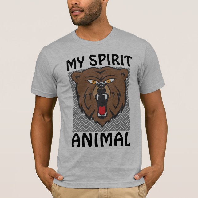 OSO GRIZO DE MIS Camisetas ANIMALES ESPÍRITU (Anverso)