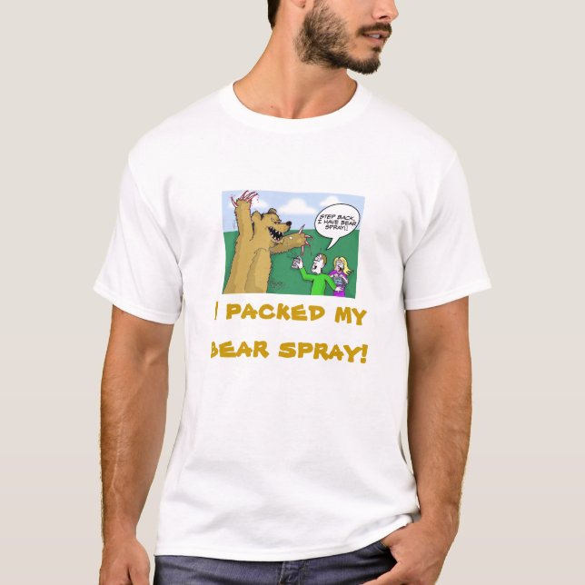 ¡Oso grizzly, embalé mi aerosol del oso! Camisa (Anverso)