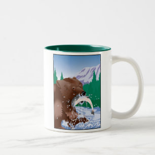 Oso grizzly, taza de Alaska