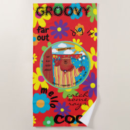 Oso Groovy Groovy de la toalla de baño de la playa