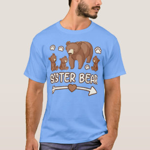 oso hermano 3 camiseta de cachorro para mujeres, o