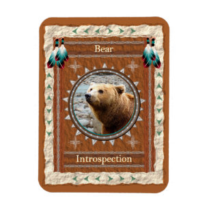 Oso -Introspección- Imán Flexi de Vinilo