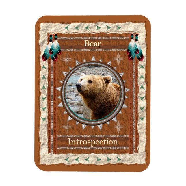 Oso -Introspección- Imán Flexi de Vinilo (Vertical)