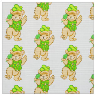 Oso irlandés con tela de Shamrock