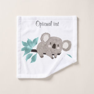 Oso Koala en rama de árbol paño de lavado