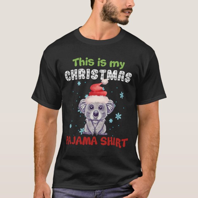 Oso Koala, Esta Es La Camisa Pajama De Mis Navidad (Anverso)