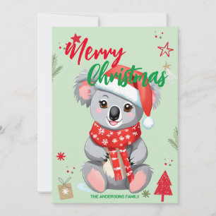Oso Koala Lindo santa Navidad Festejo Familiar nom
