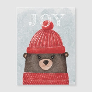 Oso lindo color de agua. Navidades animales de bos