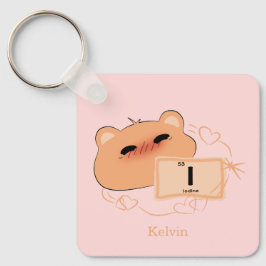 Oso Lindo Enamorado "Yo" Personaliza Llavero de Pa