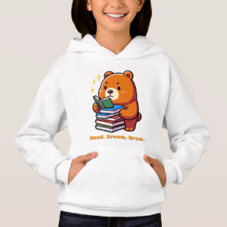 Oso lindo leyendo con libros Kawaii
